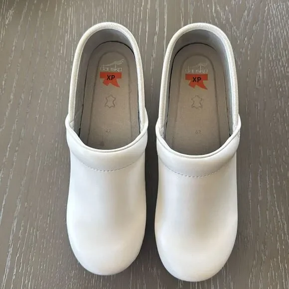 DANSKO XP Women's White Leather Professional Work Slip On Clog Shoes Size 42 EUC - Picture 2 of 13